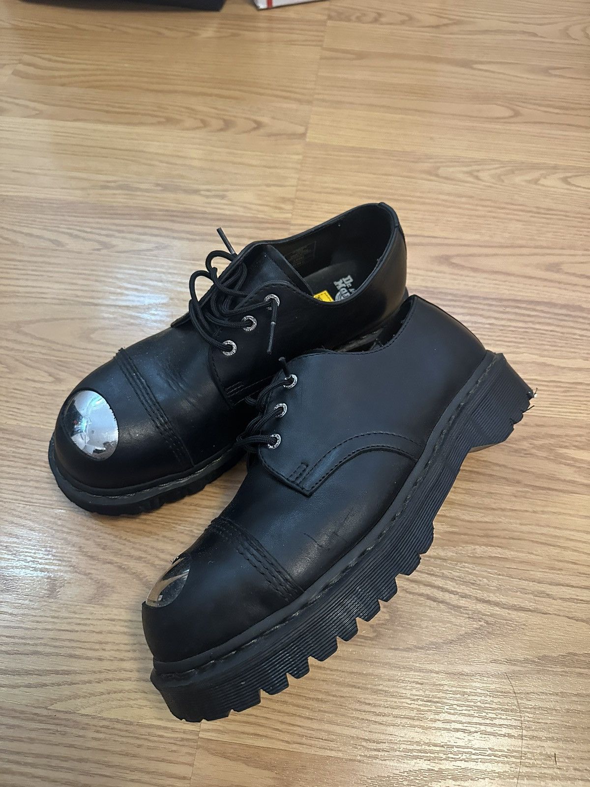 image of Dr Martens Raf Simons Inspired Shoes in Black, Men's (Size 12)