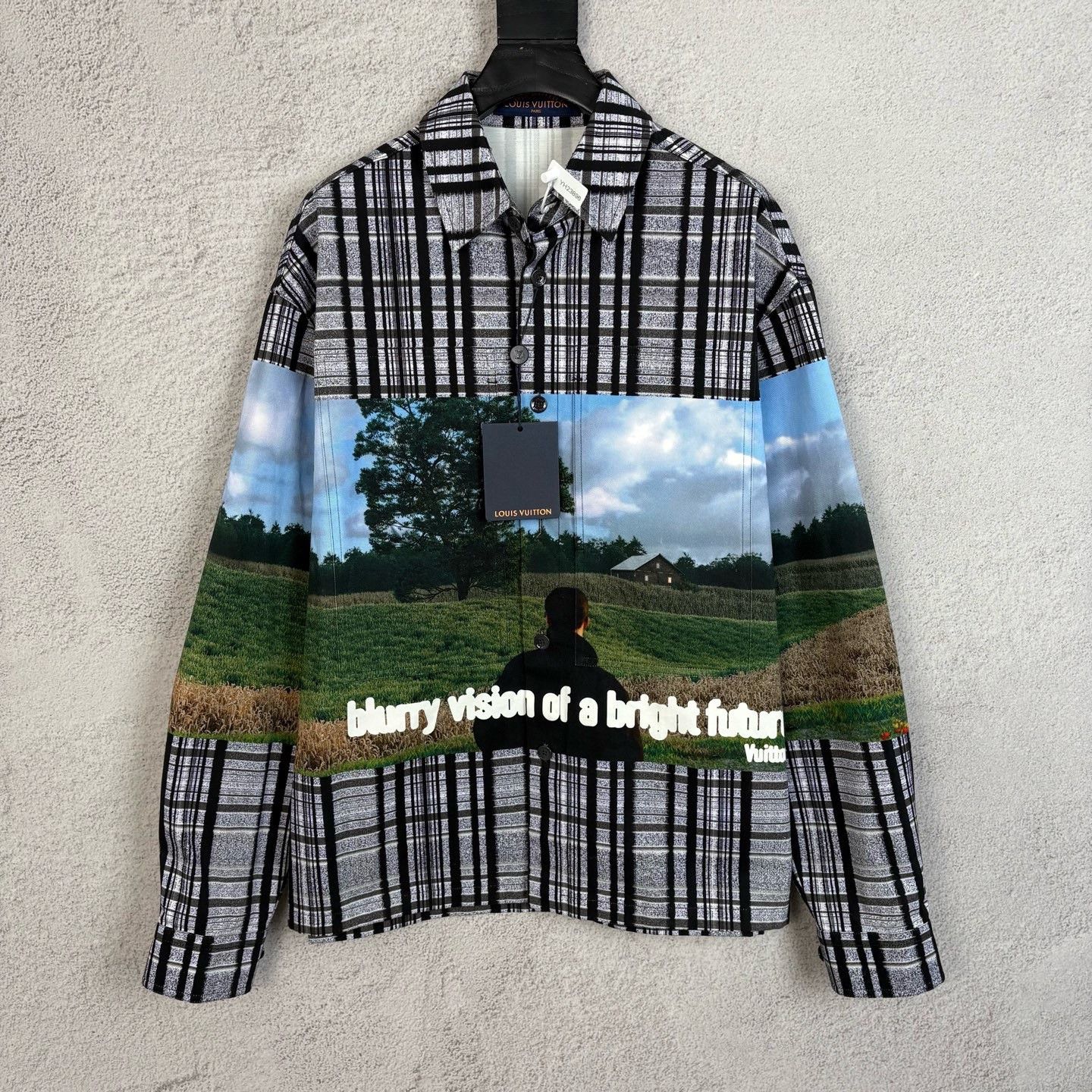 Louis Vuitton Louis Vuitton FW23 Plaid Landscape Print Shirt Size US S / EU 44-46 / 1 - 1 Thumbnail