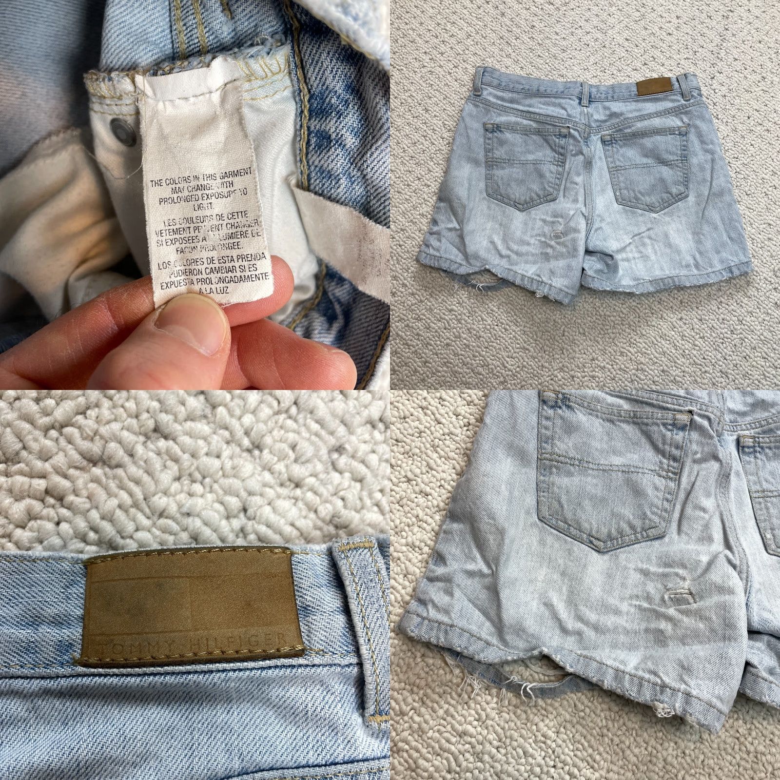 Tommy Hilfiger VINTAGE Tommy Hilfiger Jeans Shorts Womens 8 Petite Blue Denim Light Wash Boyfriend Fit Size 30" / US 8 / IT 44 - 9 Thumbnail