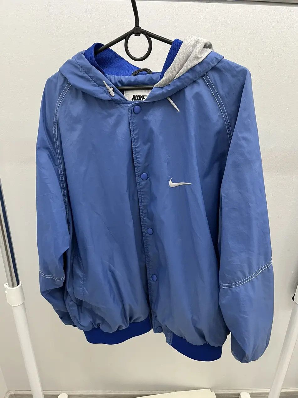 Nike Rare Vintage 90s Nike Baggy Jacket Bomber Embroidered Logo Size US XL / EU 56 / 4 - 2 Thumbnail