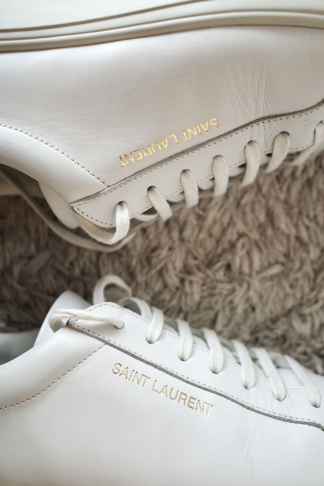 Saint Laurent Paris × Yves Saint Laurent Saint Laurent Classic White Sneakers Size US 9 / EU 42 - 4 Thumbnail