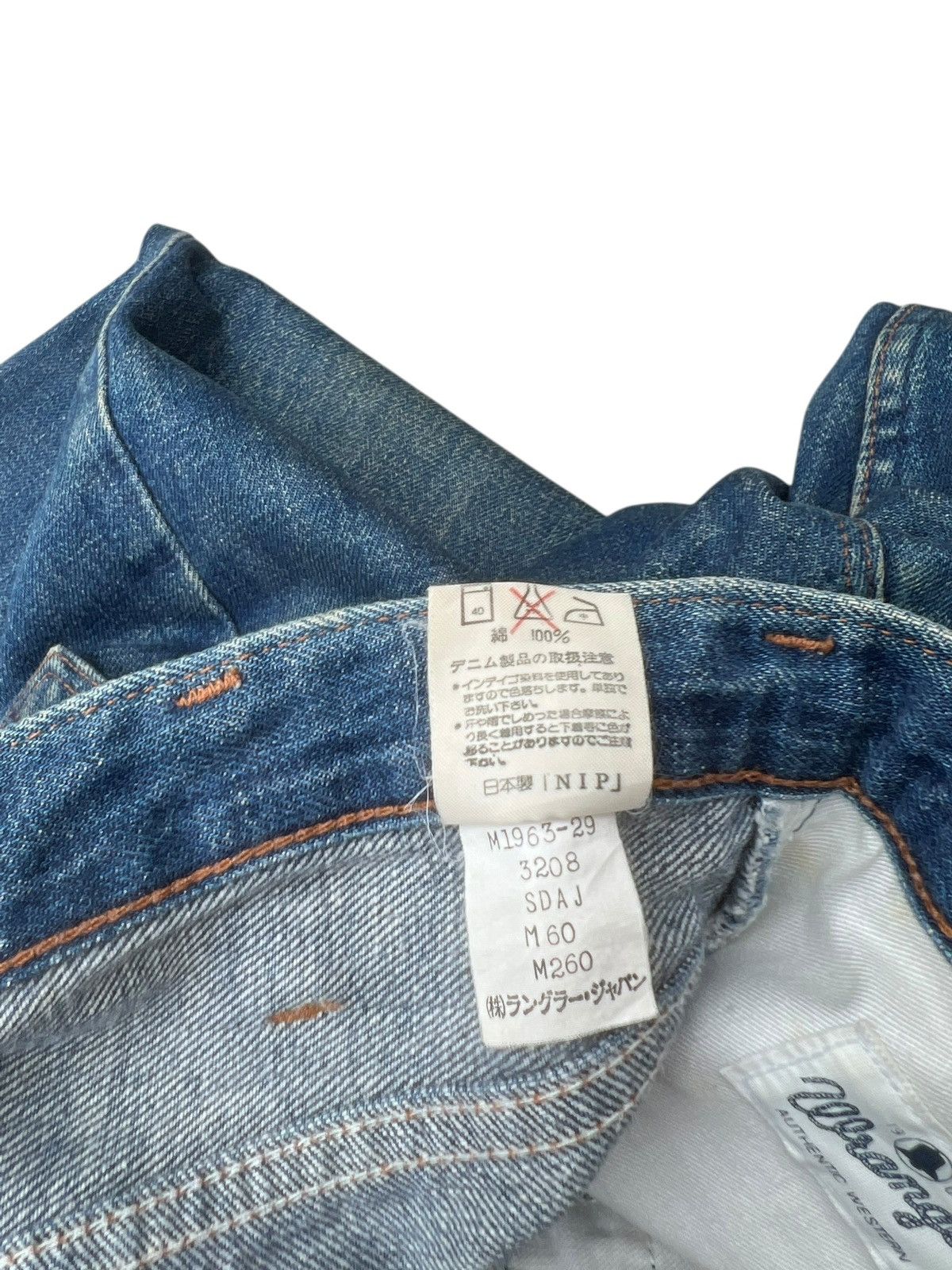 Wrangler 90s Wrangler Blue Bell Aging Mud Denim Selvedge Jeans Size US 31 - 22 Thumbnail
