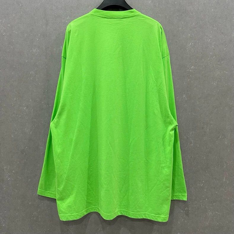 Balenciaga Balenciaga Green Seven Languages Long Sleeve, Size XS New Size US XS / EU 42 / 0 - 2 Thumbnail