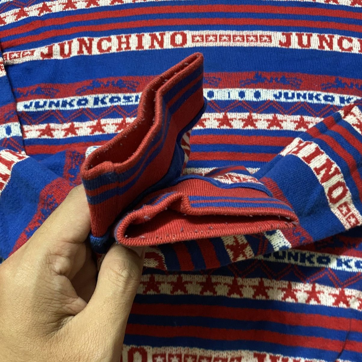 Designer × Mr. Junko × Vintage Vintage Junchino Junko Koshino Striped Sweatshirts Size US L / EU 52-54 / 3 - 14 Thumbnail