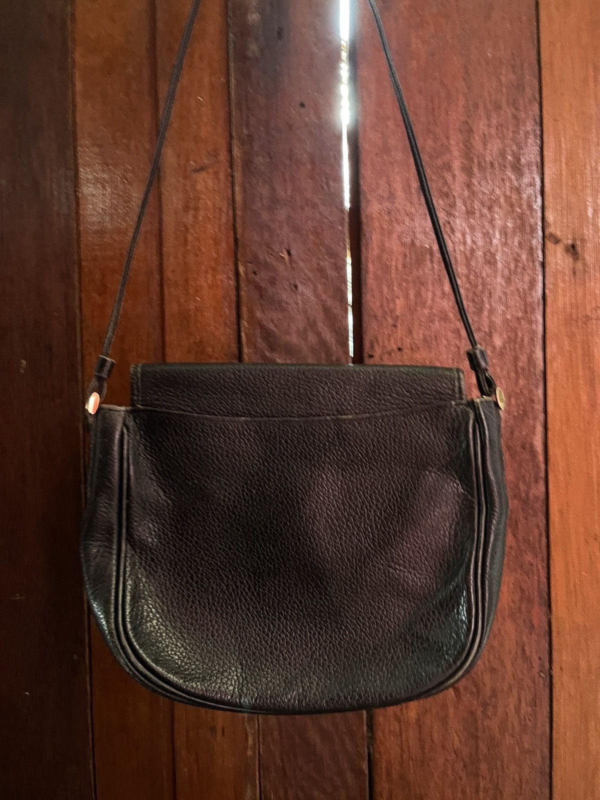 Burberry 90s Burberrys Pebbled Leather Stamped Logo Novacheck bag Size ONE SIZE - 4 Thumbnail