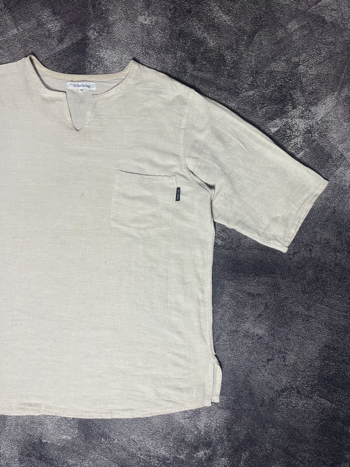 Y's for Men Y’s for living by yohji yamamoto vneck pocket tshirt Size US M / EU 48-50 / 2 - 2 Thumbnail