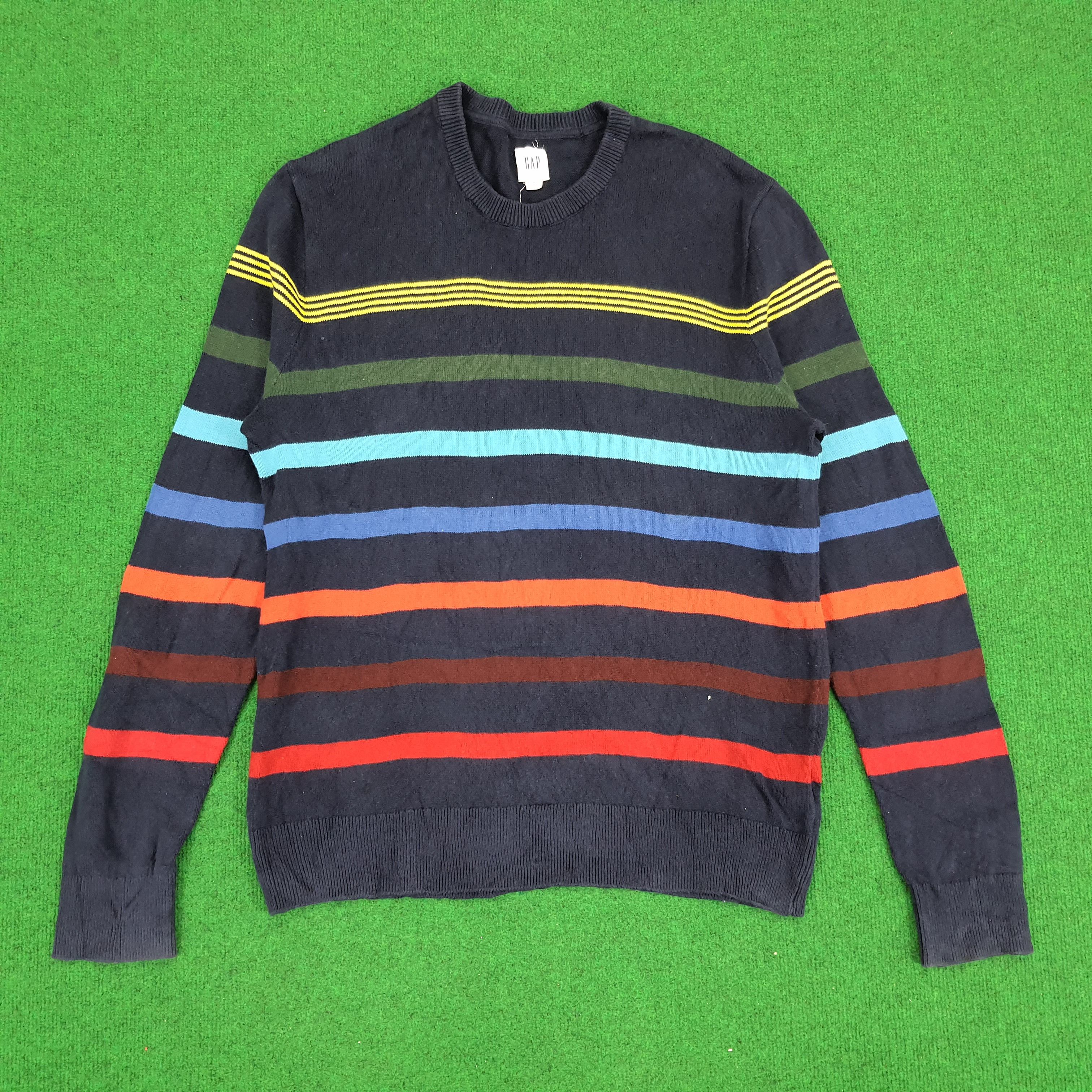 Gap × Vintage Vintage GAP Striped Sweatshirts Size US M / EU 48-50 / 2 - 1 Thumbnail