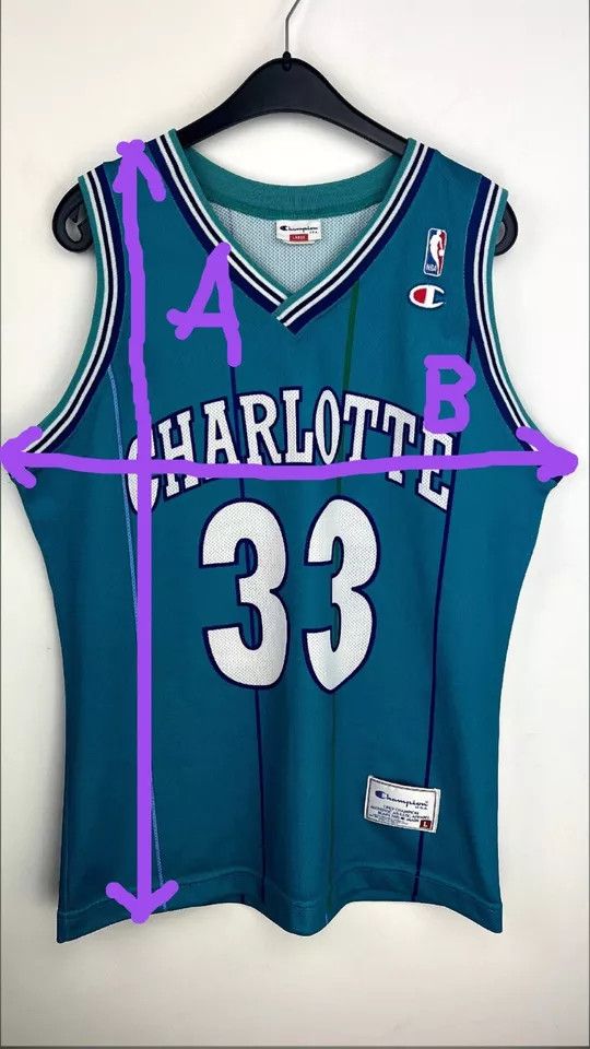 Champion Authentic Vintage Alonzo Mourning Charlotte Hornets Champion Size US L / EU 52-54 / 3 - 11 Thumbnail