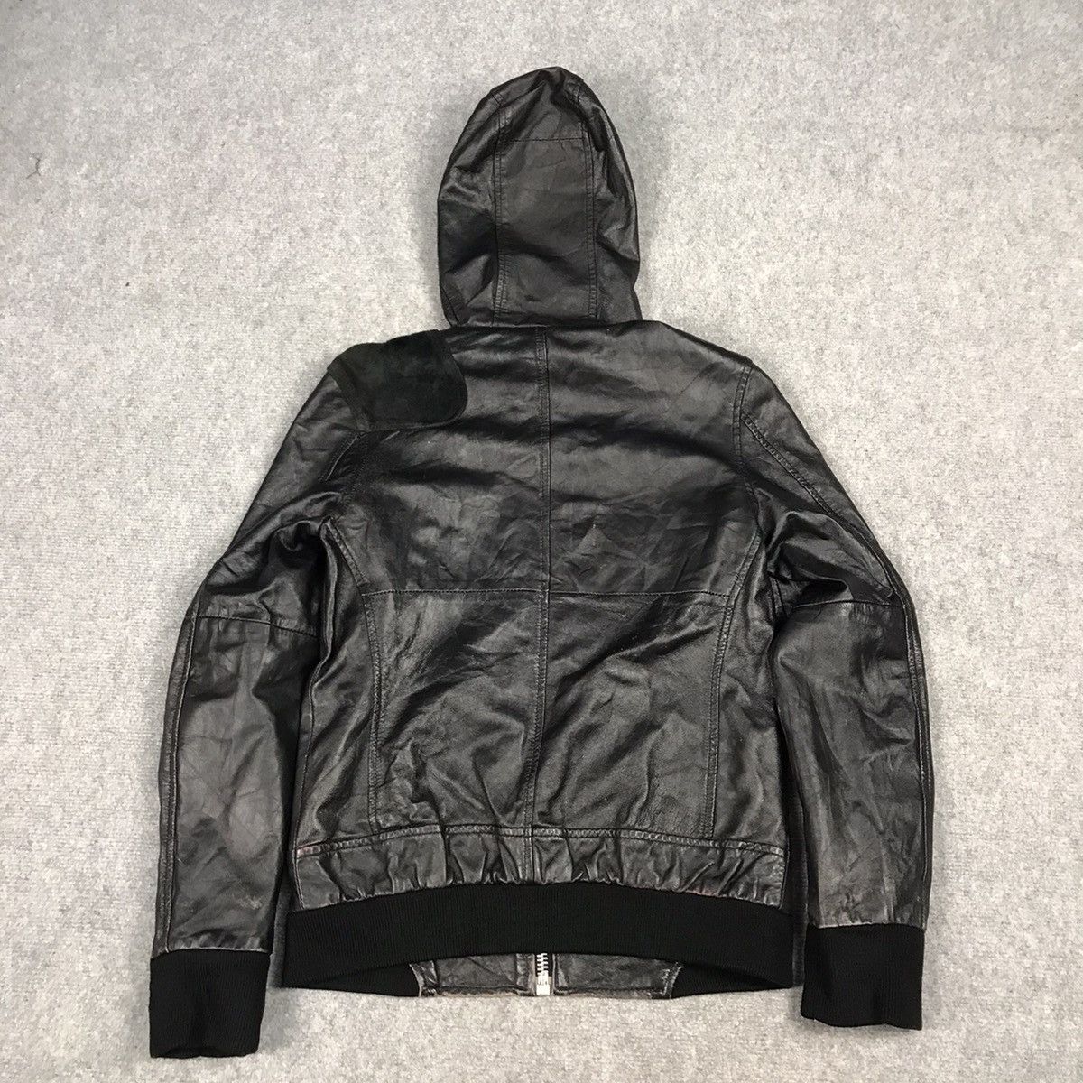 14th Addiction × If Six Was Nine LEATHER ZIPPER HOODIES JACKET PUNK LGB STYLE JACKET Size US S / EU 44-46 / 1 - 6 Thumbnail