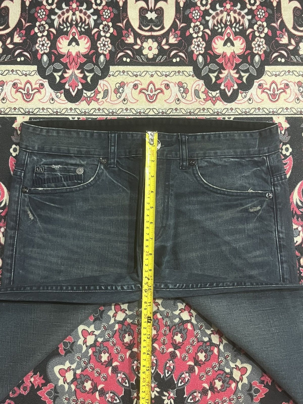 Armani Armani Exchange Dark Whisker Washed Straight Leg Jeans Size US 31 - 15 Thumbnail