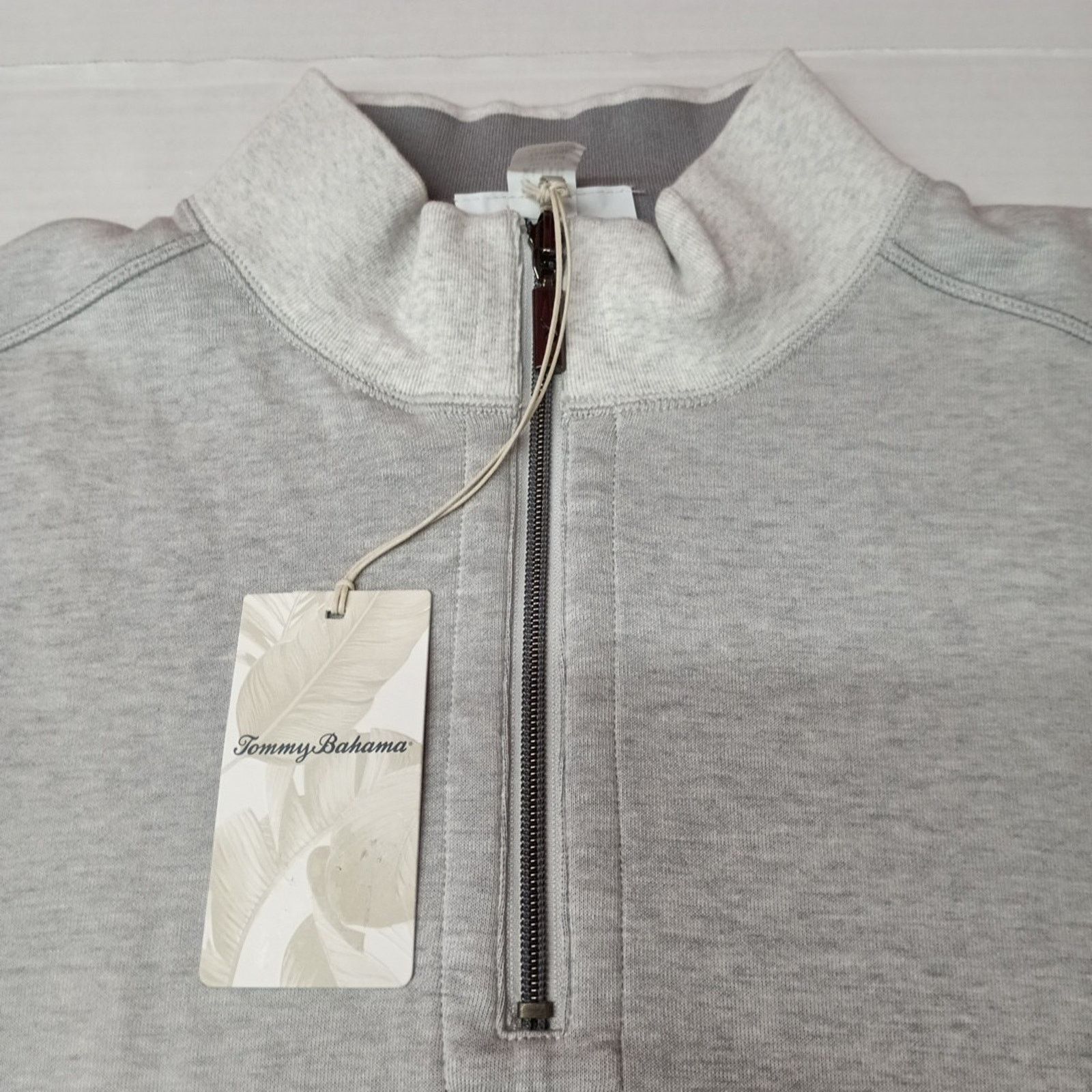 Tommy Bahama Tommy Bahama Reversible Gray Pullover 1/4 Zip Men's Size XL Size US XL / EU 56 / 4 - 3 Thumbnail