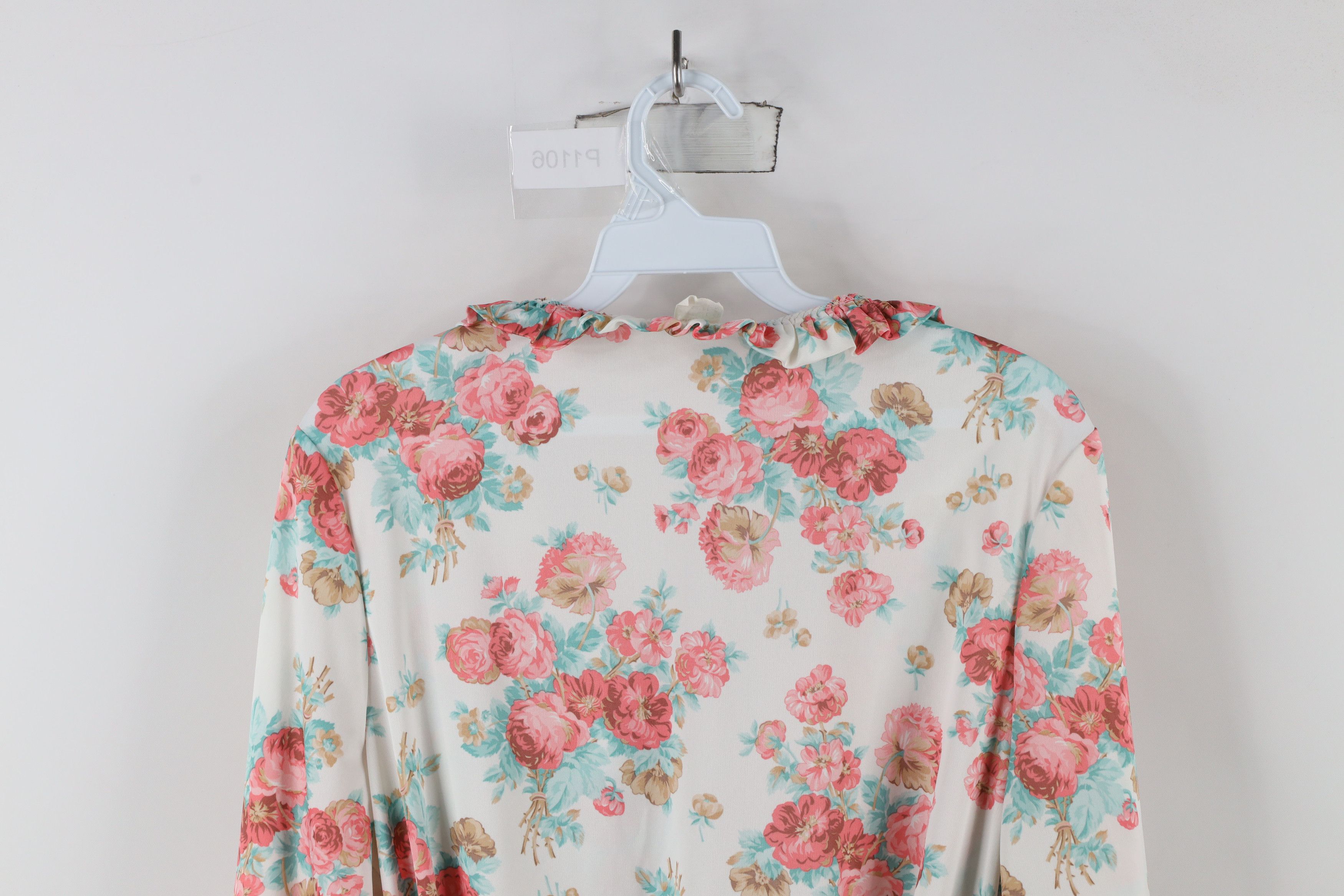 Vintage Vintage 70s Streetwear Belted Ruffled Collar Knit Shirt Size XXL / US 16-18 / IT 52-54 - 12 Thumbnail