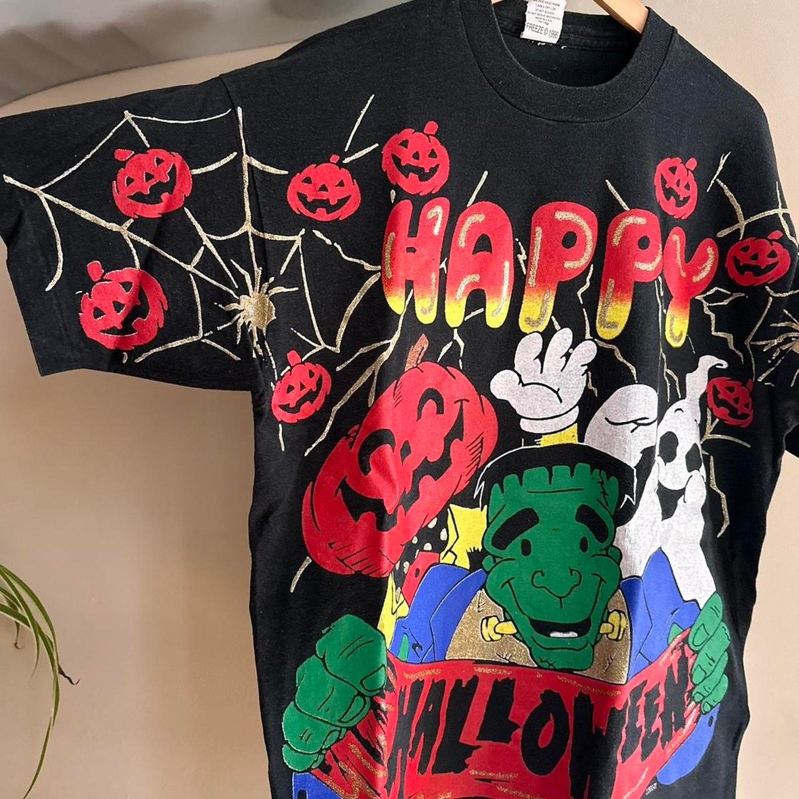 Vintage Vintage 1996 Halloween All Over Print Shirt Size US L / EU 52-54 / 3 - 3 Thumbnail