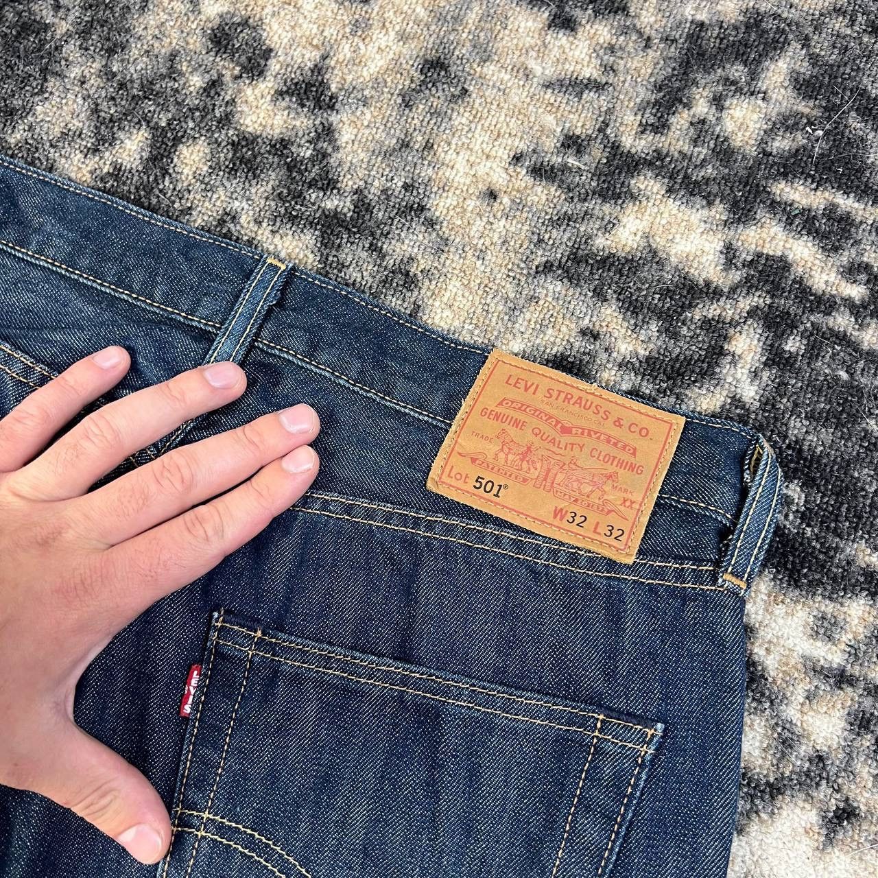 Levi's 501 Levis Blue Denim Tapered Fit Denim Jeans Size US 32 / EU 48 - 5 Thumbnail