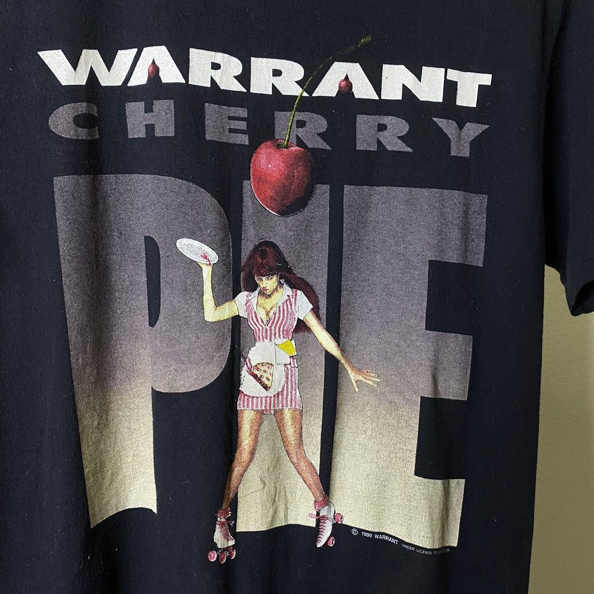 Band Tees × Vintage 1990s Warrant American Glam Metal Band Cherry Pie World Tour Size US S / EU 44-46 / 1 - 2 Thumbnail