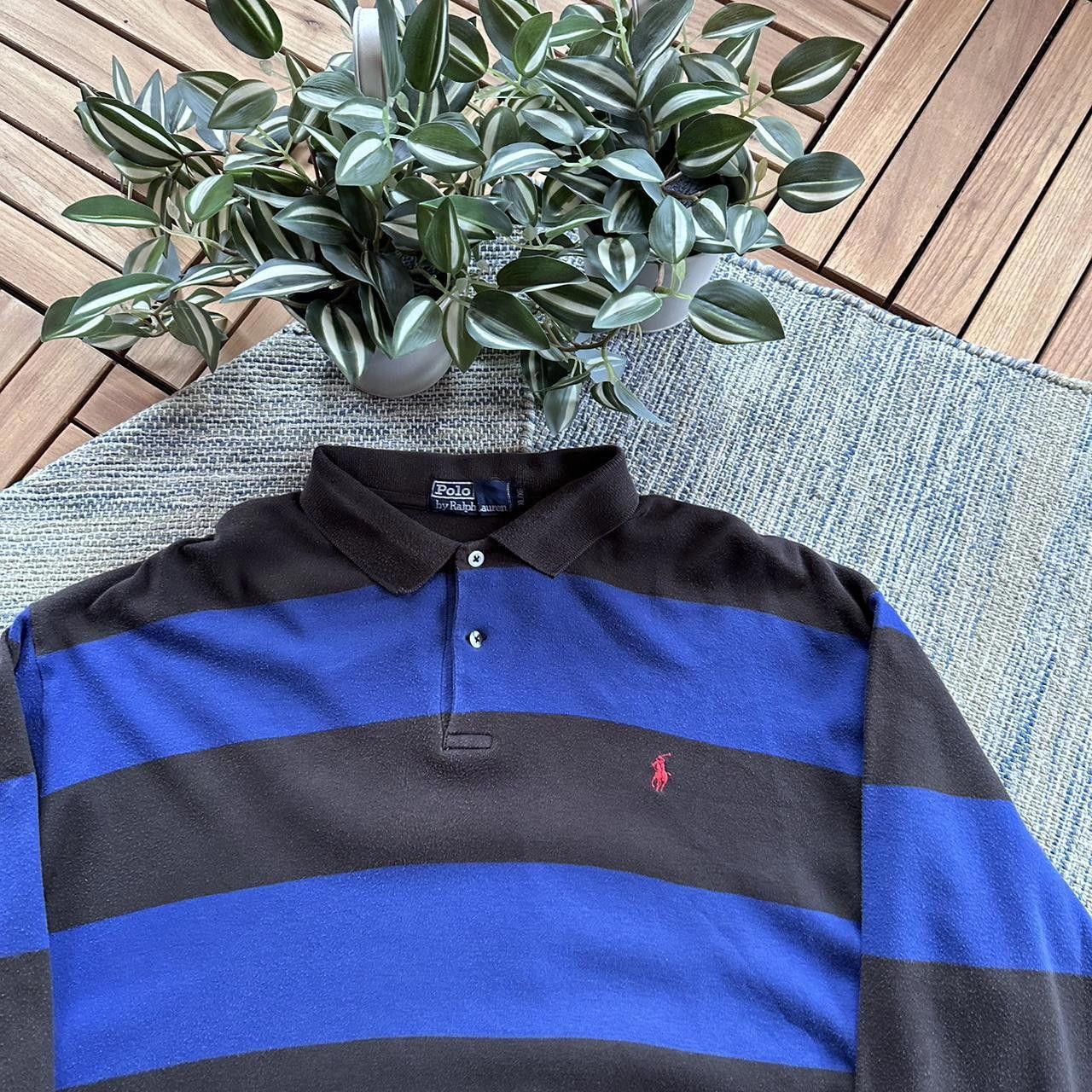 Polo Ralph Lauren Vintage Y2K Polo Ralph Lauren Striped Long Sleeve Rugby Size US XL / EU 56 / 4 - 3 Thumbnail