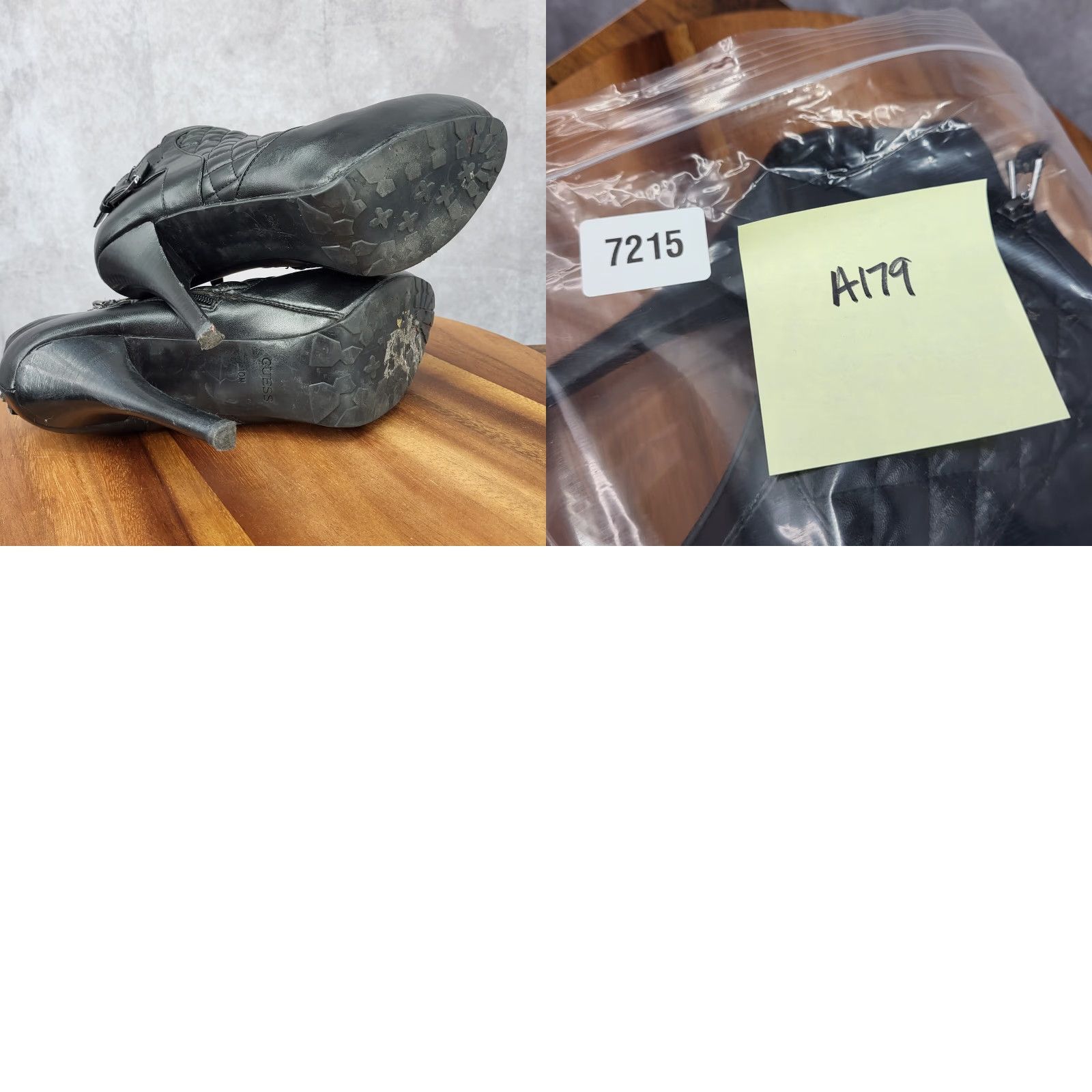 Guess GUESS Platform Heels Womens 10 Black Faux Leather Ankle Boots Booties Quilted Size US 10 / IT 40 - 9 Thumbnail