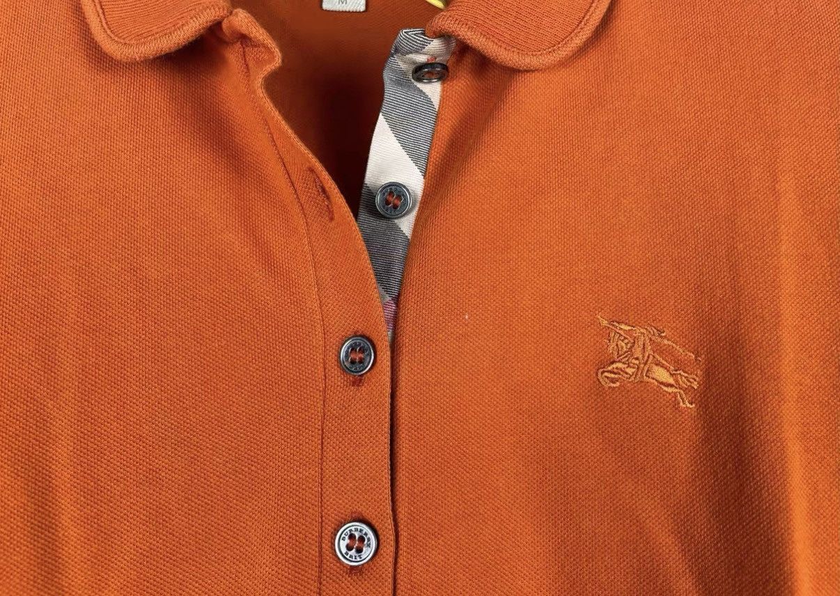 Burberry Burberry Orange Equestrian Knight Embroidered Polo Shirt J31 Size US M / EU 48-50 / 2 - 5 Thumbnail