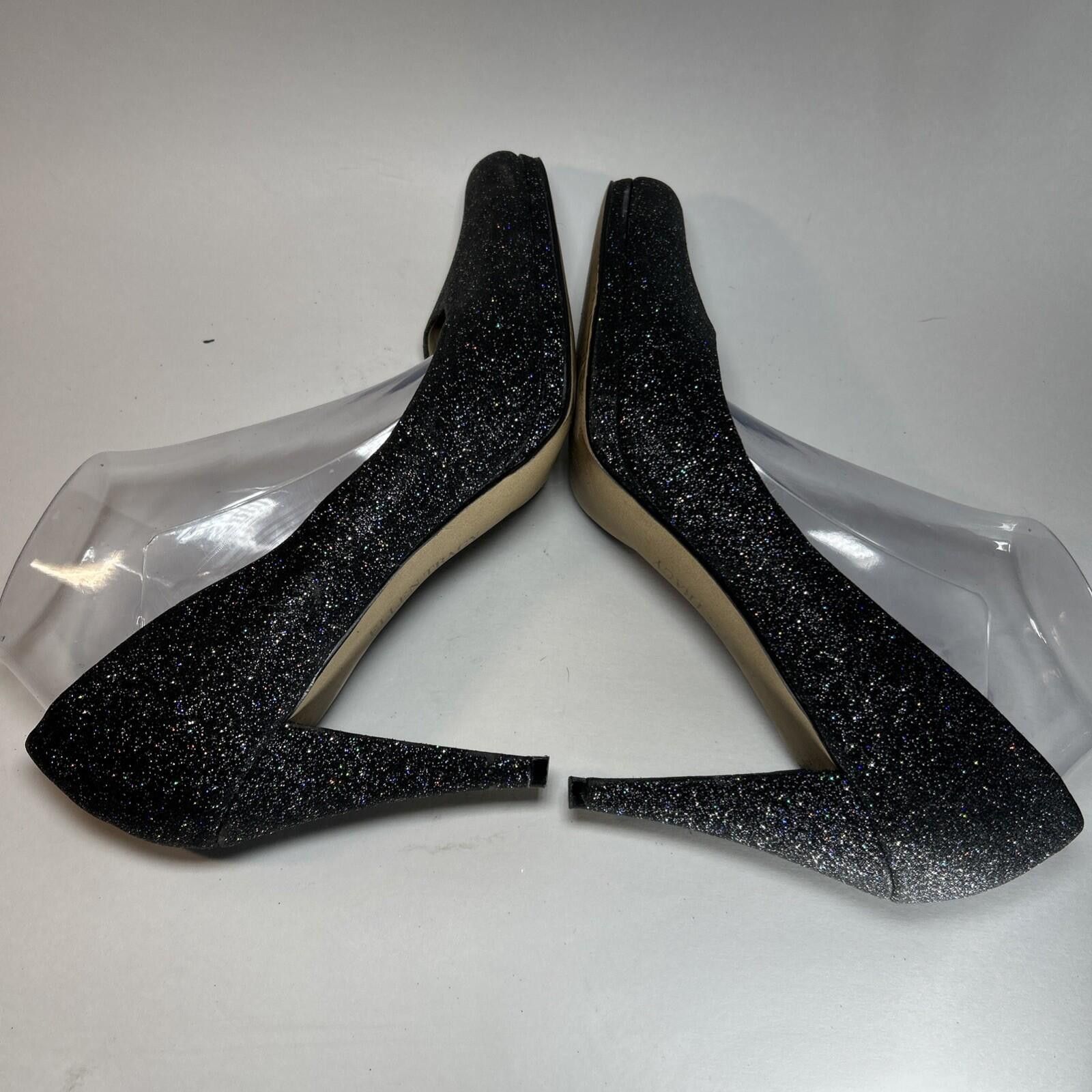 Other Ellen Tracy Cody Black Glitter Round Toe Classic Pumps 9.5M Size US 10 / IT 40 - 4 Thumbnail