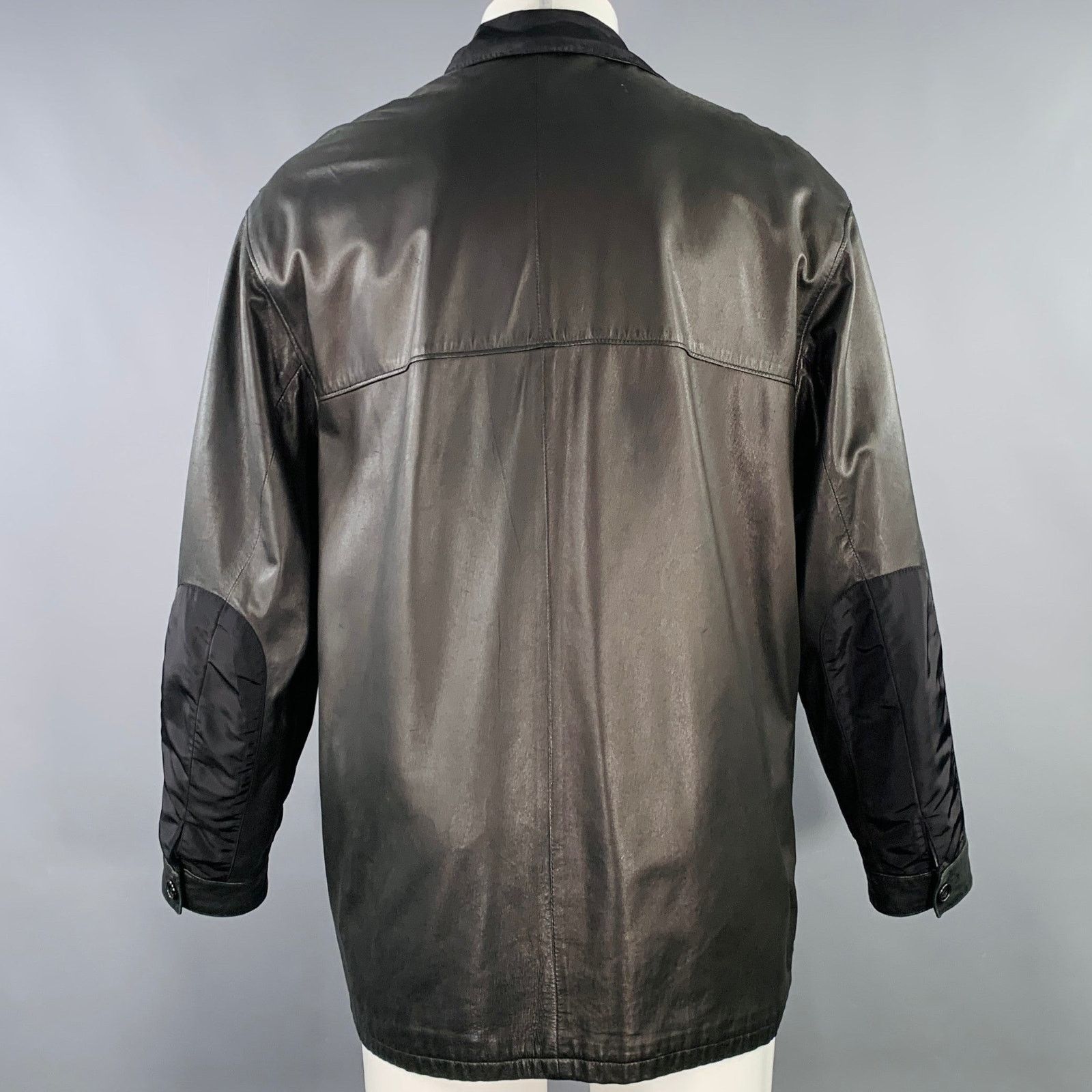 SERAPHIN SERAPHIN Size 40 Black Reversible Leather Zip Up Coat Size US L / EU 52-54 / 3 - 4 Thumbnail