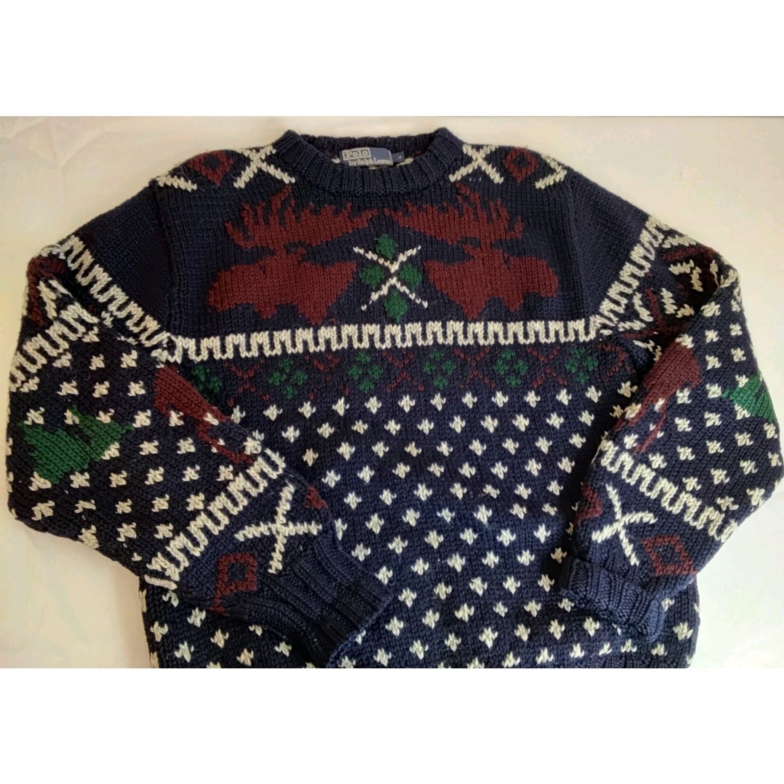 Lauren Ralph Lauren Ralph Lauren Handknit Sweater Women's S 90's Wool Blue Label Size S / US 4 / IT 40 - 7 Thumbnail