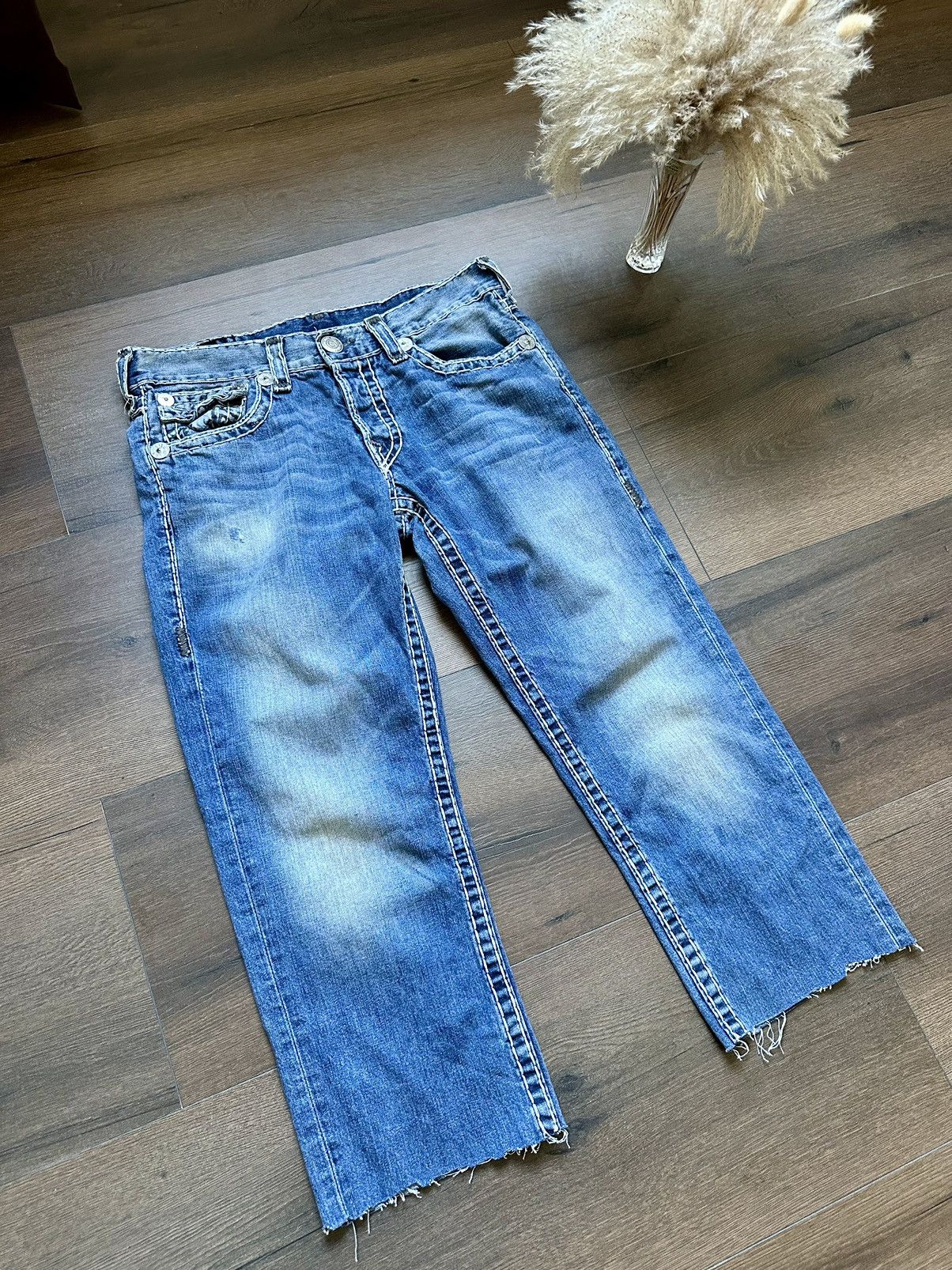 True Religion 🇺🇸Vintage True Religion Faded Denim jeans Made in Usa Size US 34 / EU 50 - 1 Thumbnail
