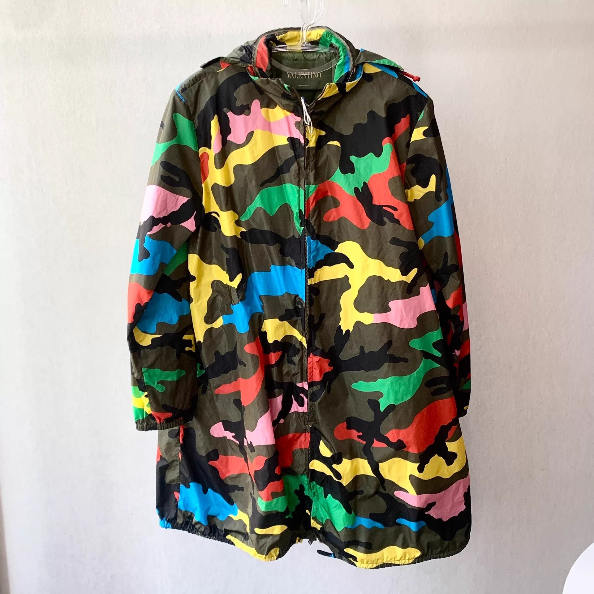 Valentino Valentino Multicolor Camo Hooded Jacket 36 Size XS / US 0-2 / IT 36-38 - 1 Thumbnail