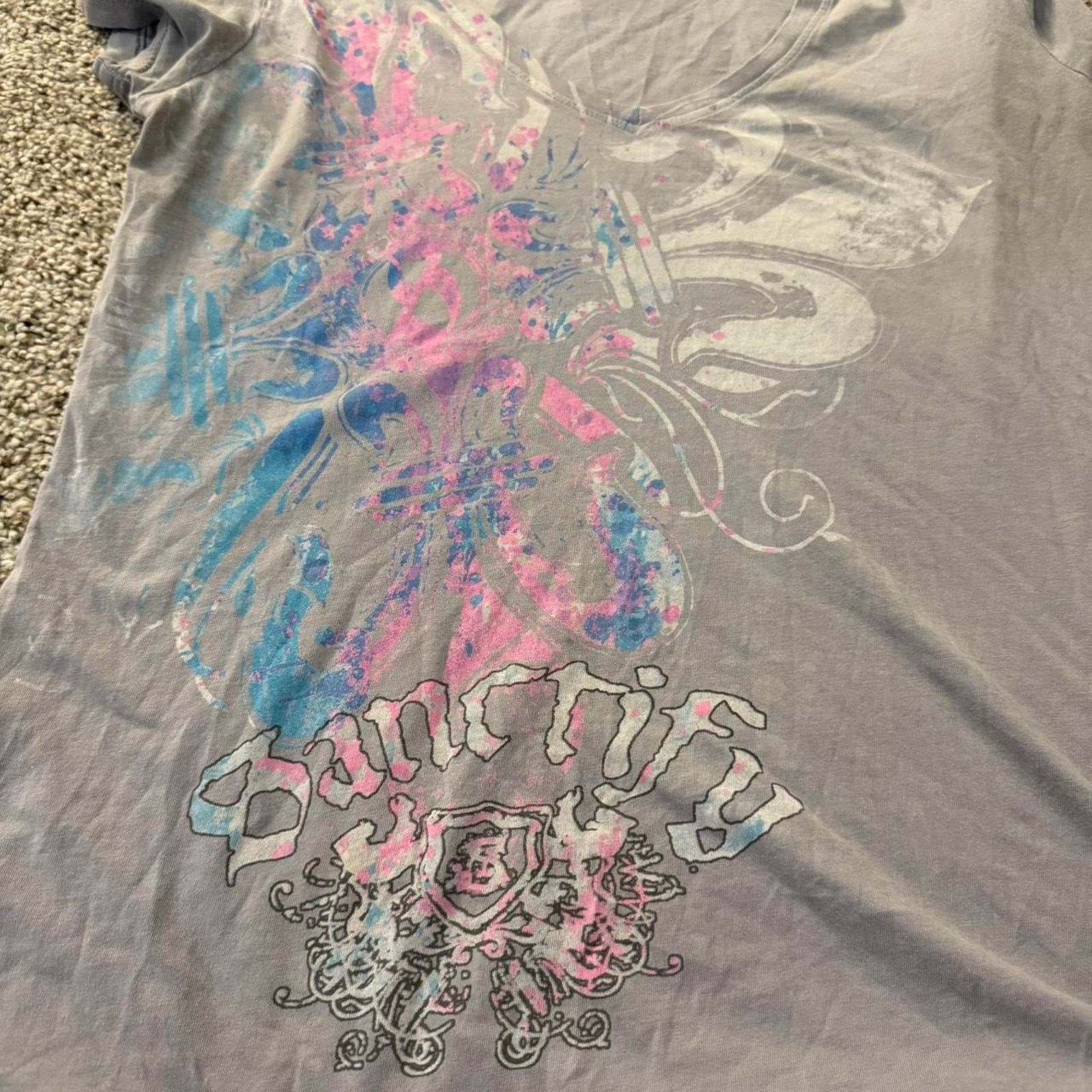 Sanctuary Sanctify T-Shirt Top Women's L 100% Cotton Short Sleeve Y2K Size L / US 10 / IT 46 - 4 Thumbnail