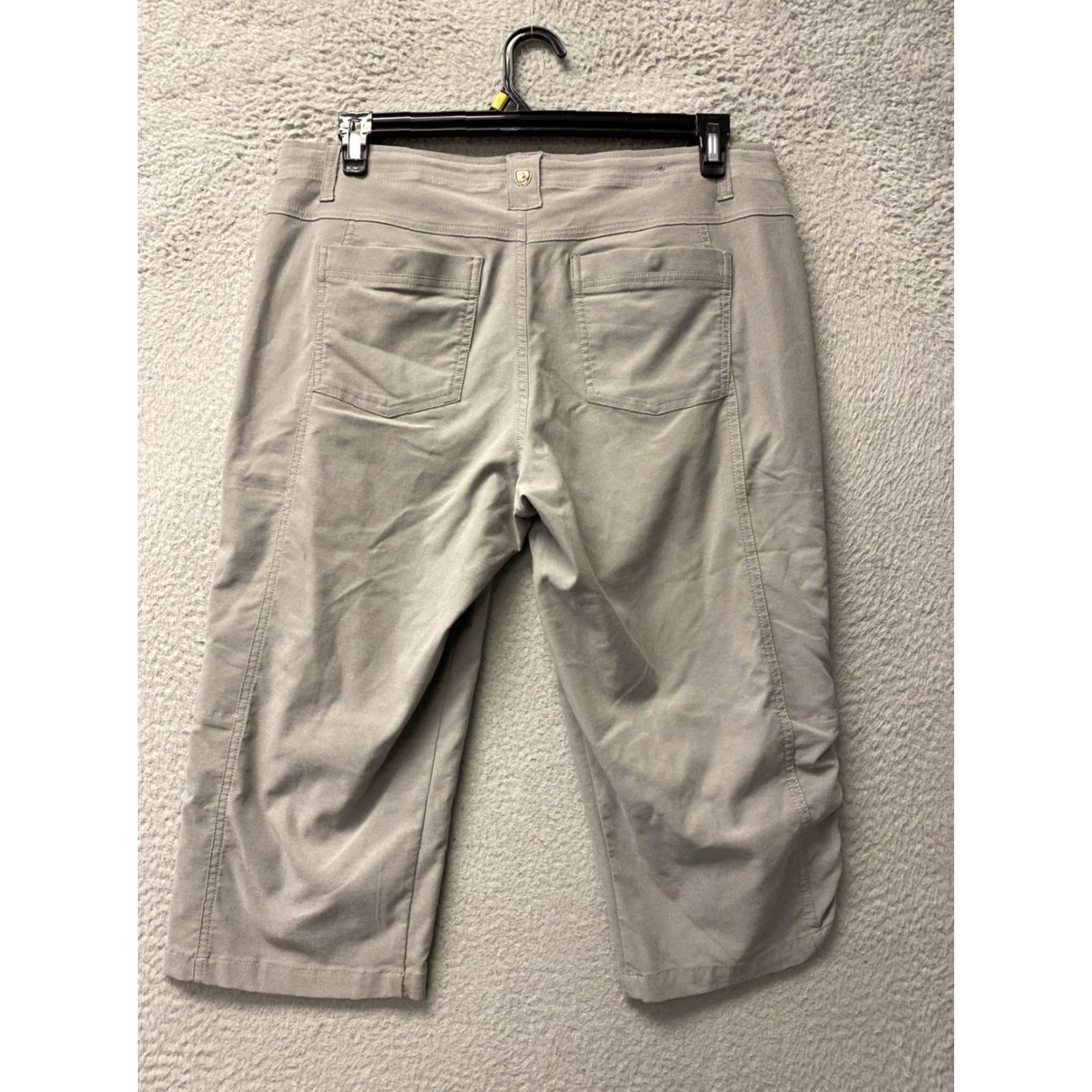 Vintage Kuhl Capri Pants 12 Gray Drawstrings Pockets Hiking Outdoor Camping Casual Travel Workwear Womens Size 34" / US 12 / IT 48 - 7 Thumbnail