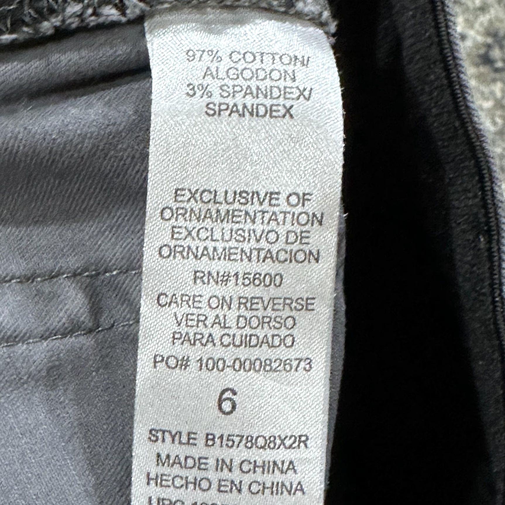 Vintage Democracy Jeans Women Size 6 Gray Camo Skinny Stretch Zip Pockets Denim Slim Rise Mid 8.5-10.5 Regular Inseam 28.5 in Charcoal Wash Size 30" / US 8 / IT 44 - 4 Thumbnail