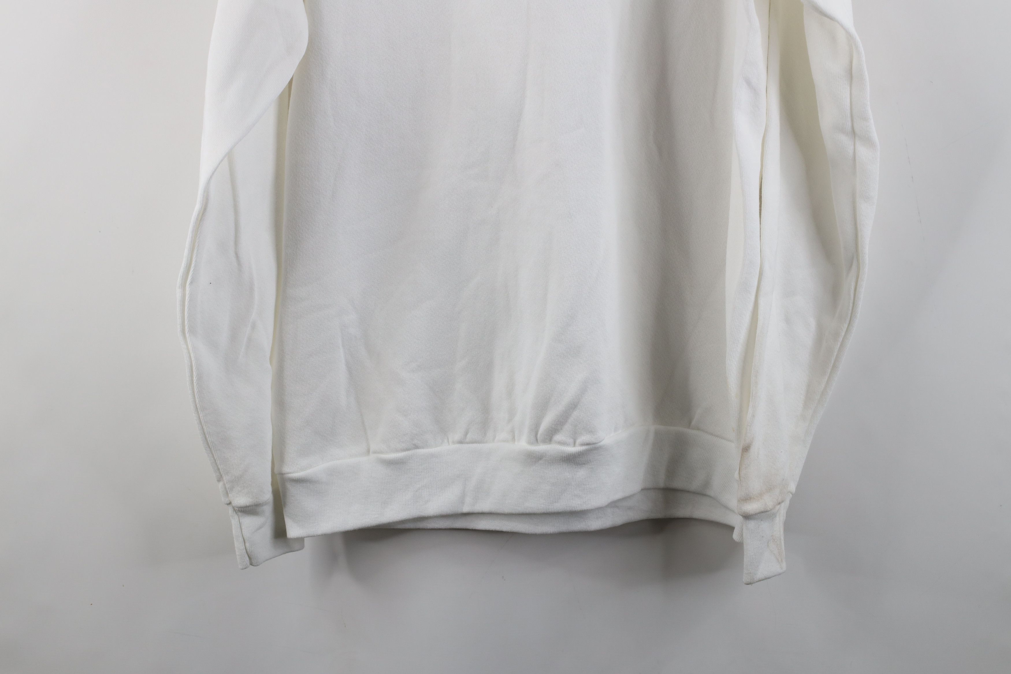 Vintage Vintage 90s Streetwear Blank Crewneck Sweatshirt White USA Size US M / EU 48-50 / 2 - 13 Thumbnail