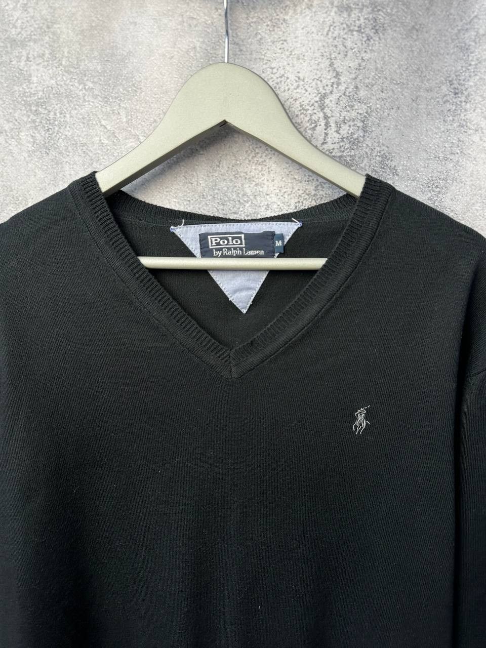 Polo Ralph Lauren × Vintage Polo Ralph Lauren Vintage V-Neck Sweater Black Men's Size M Size US M / EU 48-50 / 2 - 5 Thumbnail