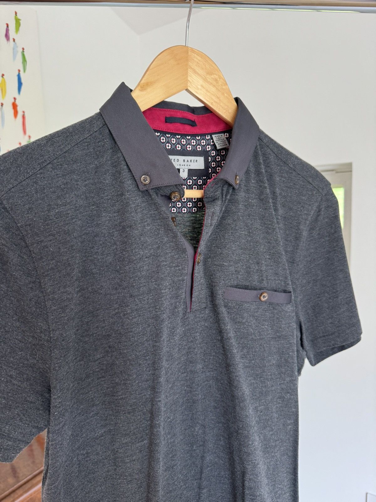 Ted Baker Ted Baker Heather Grey Polo Size US S / EU 44-46 / 1 - 2 Thumbnail