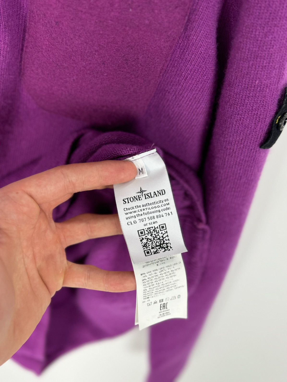 Stone Island Stone Island Purple Wool High Neck Jumper Size US M / EU 48-50 / 2 - 13 Thumbnail