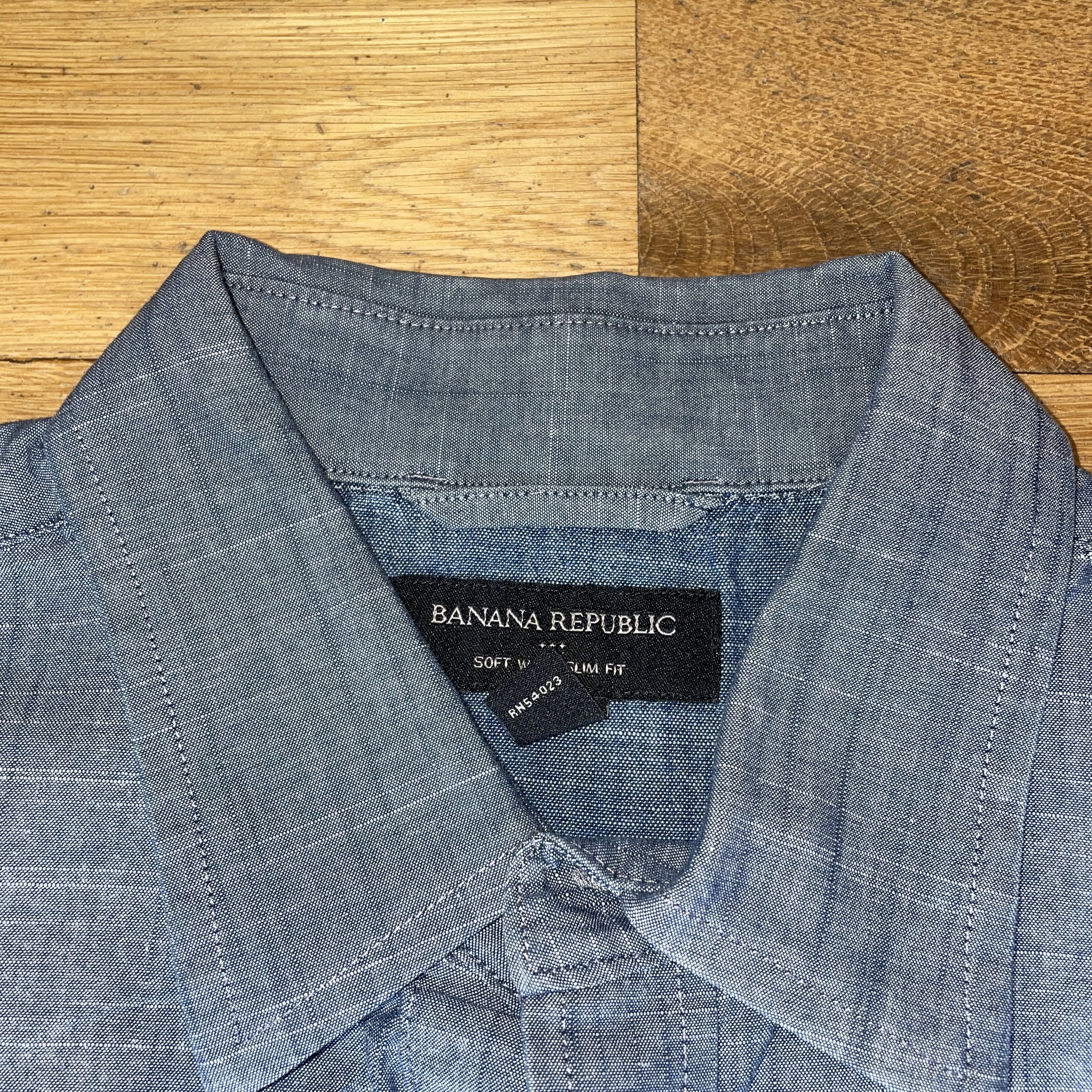 Banana Republic Banana Republic Men's Fashion Shirt Sofh Wash Slim Size S Size US S / EU 44-46 / 1 - 2 Thumbnail