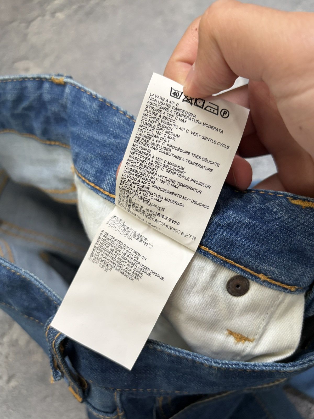 Dsquared2 **DSQUARED2 FW17 Two Tone Paneled Slim Jeans Blue Denim Size US 30 / EU 46 - 6 Thumbnail