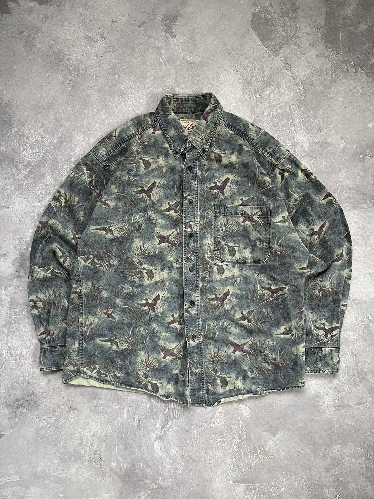Woolrich Woolen Mills Vintage woolrich made in USA Denim Shirt Longsleeve Ducks Size US M / EU 48-50 / 2 - 1 Thumbnail