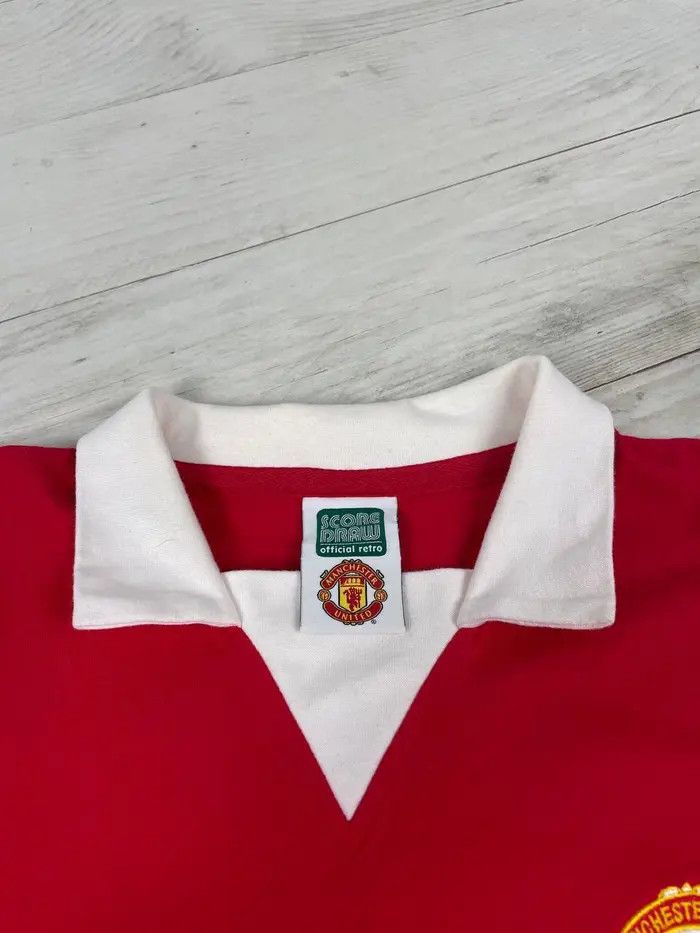 Vintage Score Draw Manchester United 1972 1974 Home Shirt Jersey Size US M / EU 48-50 / 2 - 5 Thumbnail