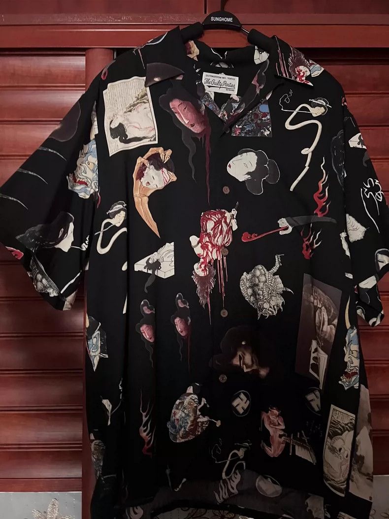 wacko maria Hyakki Night Walking Short-sleeved Shirt