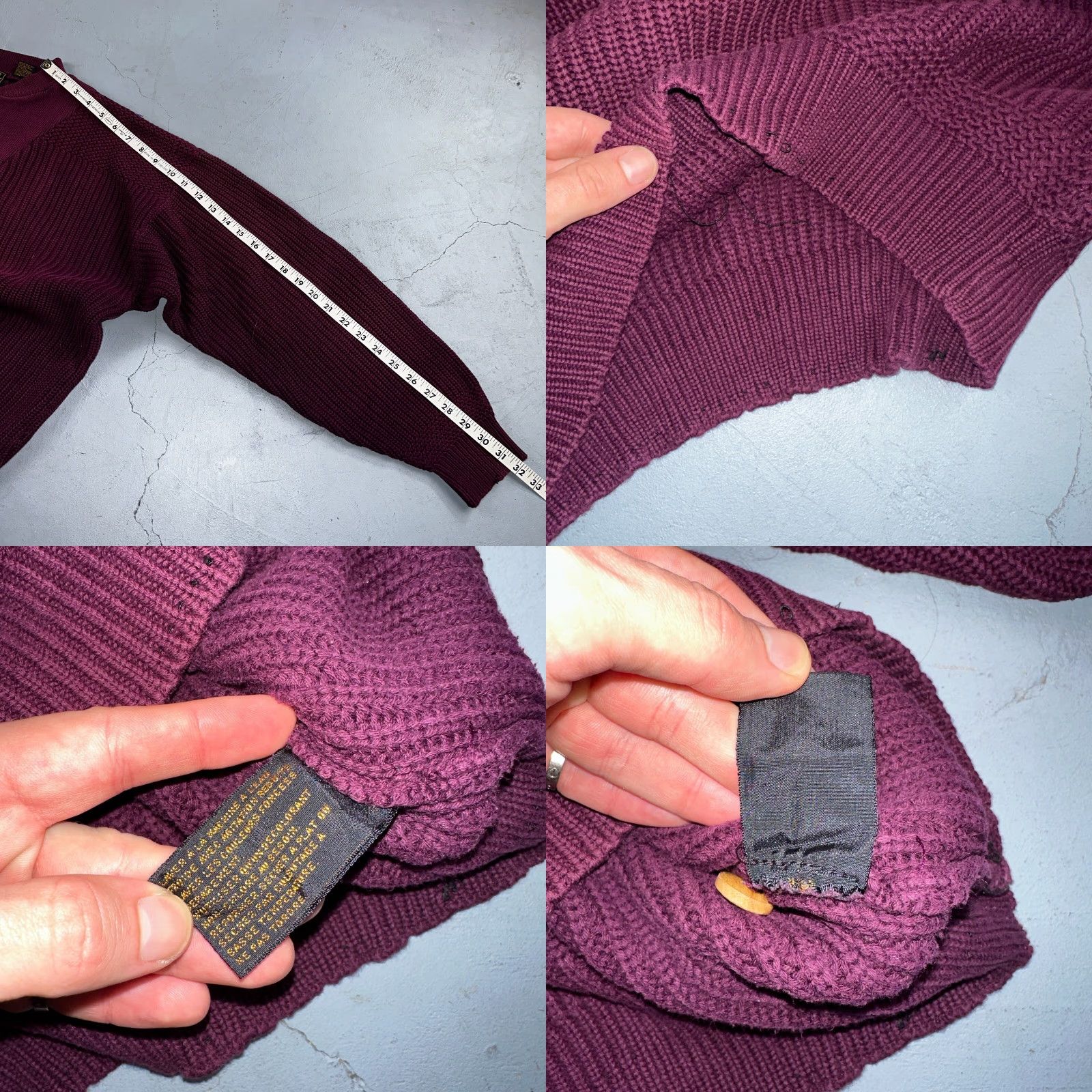 Eddie Bauer VINTAGE Eddie Bauer Sweater Large Maroon Knit Henley Pullover Outdoor 80s Mens Size US L / EU 52-54 / 3 - 8 Thumbnail