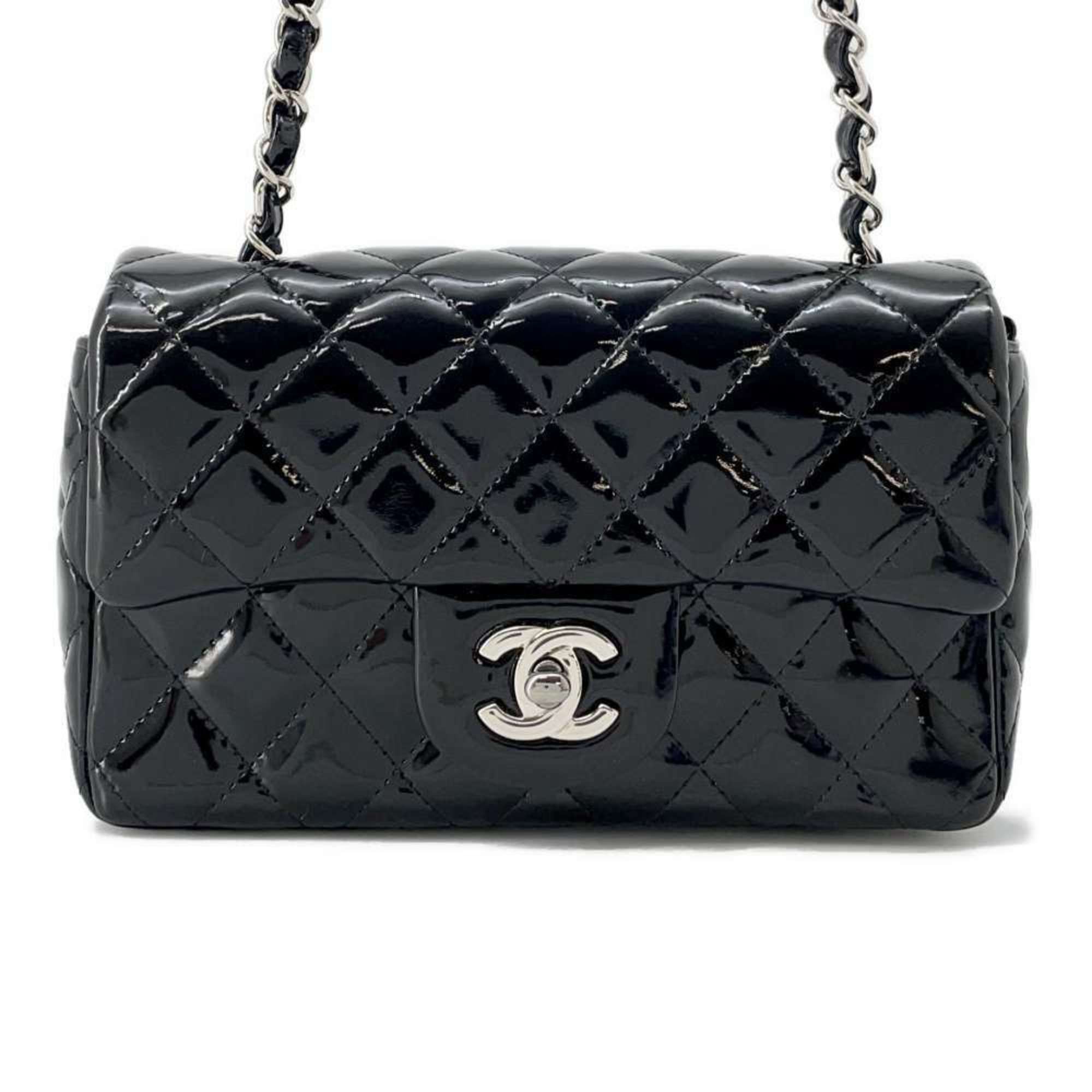 Chanel Chanel Chain Shoulder Bag Coco Mark Matelasse Patent A69900 CHANEL Flap Black Grailed