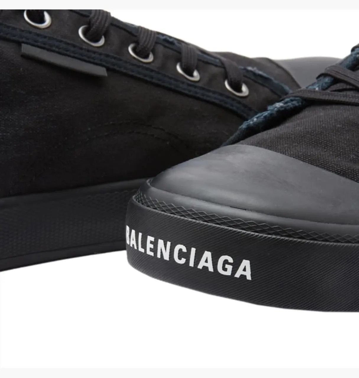 Balenciaga o1mt1gz0425 Paris Low Top Sneakers in Black Size US 12 / EU 45 - 5 Thumbnail