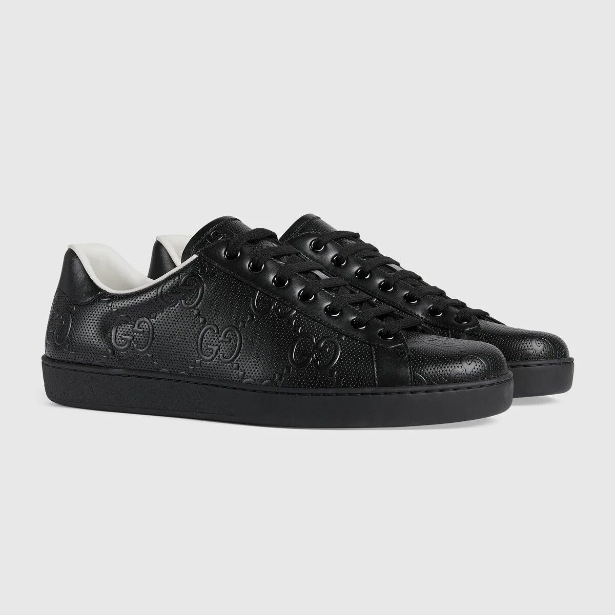 Gucci o1loc1c0625 Ace GG Embossed Sneakers in Black Size US 7.5 / EU 40-41 - 2 Thumbnail
