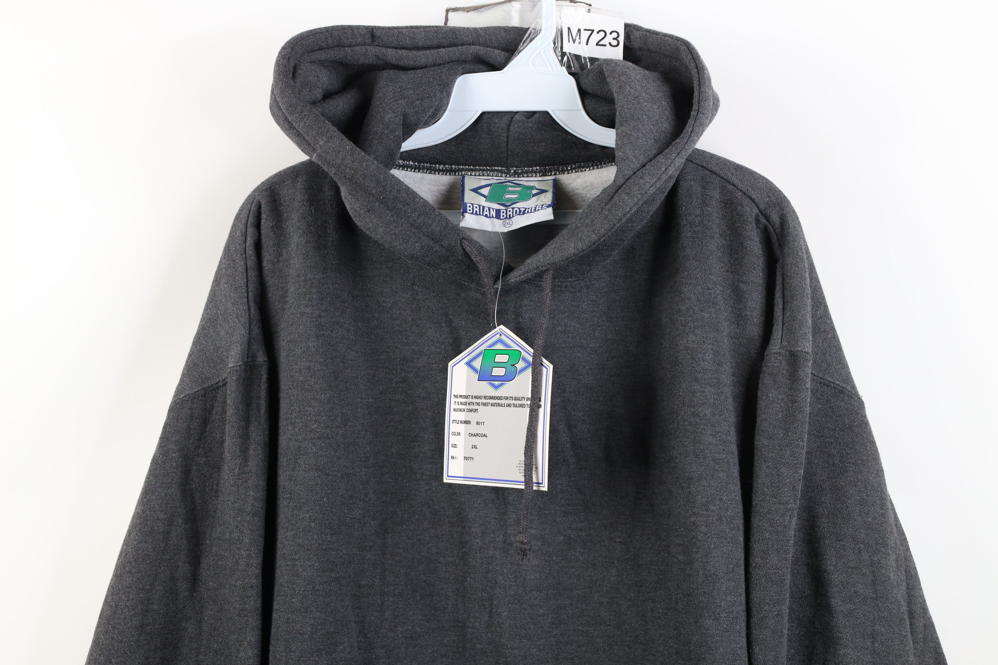 Vintage Deadstock Vintage 90s Y2K Streetwear Heavy Hoodie Sweatshirt Size US XXL / EU 58 / 5 - 2 Thumbnail