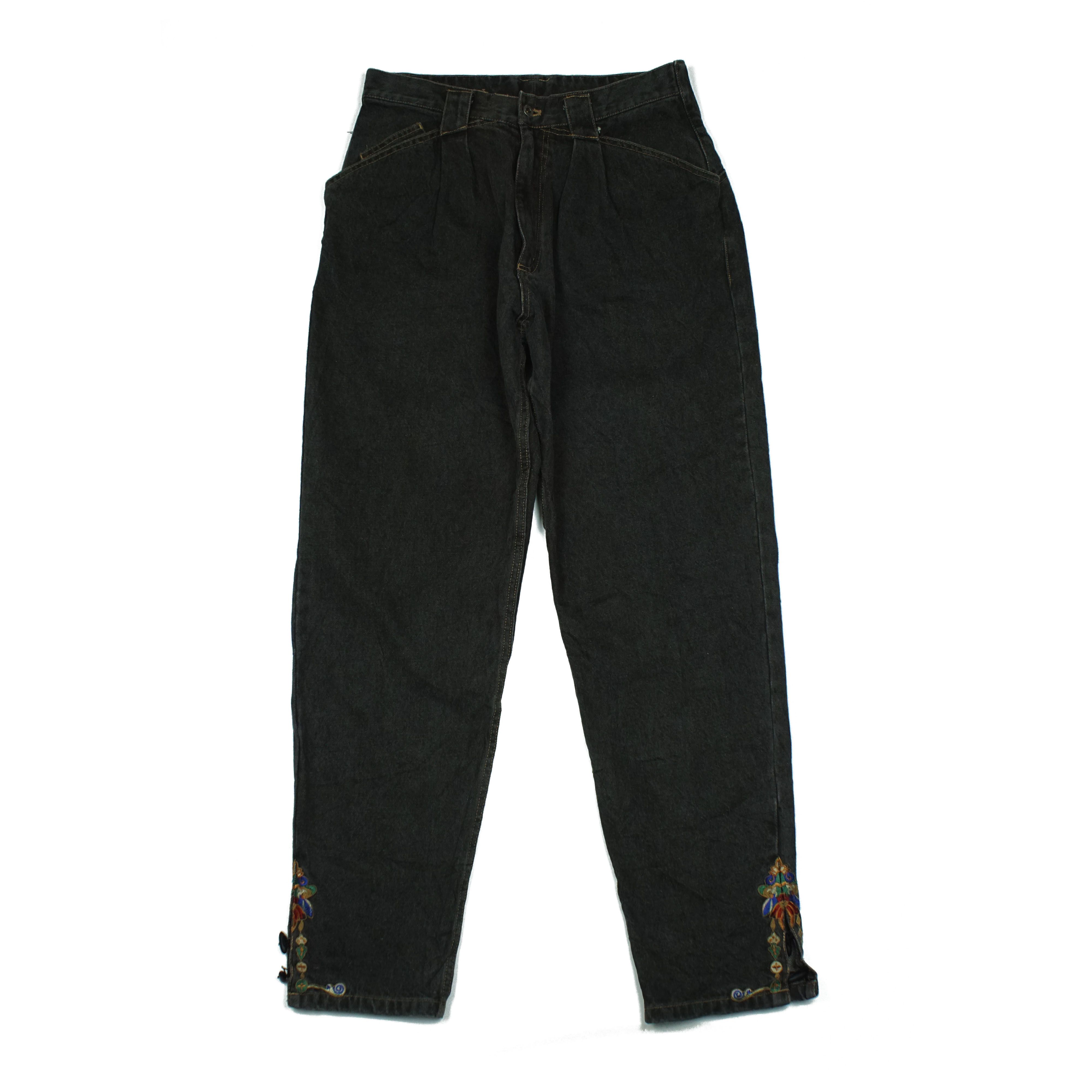 image of Beauty Beast x Vintage Ficce Uomo By Yoshiyuki Konishi Embroidered Pants, Men's (Size 31)