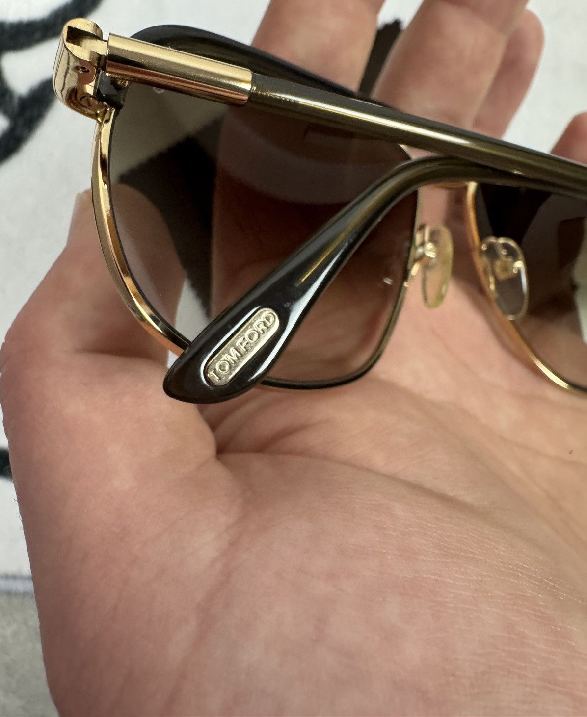Tom Ford Tom Ford Sunglasses Russell TF234 Black Gold With Box Size ONE SIZE - 12 Thumbnail