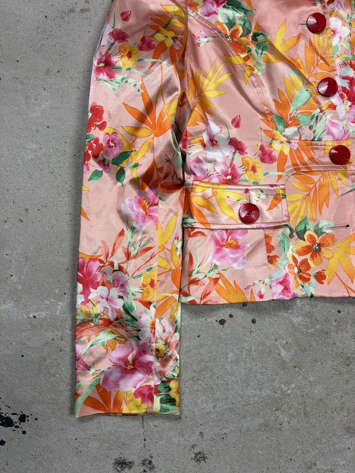 Dolce & Gabbana 2000s Dolce & Gabbana Viscose Floral Print Blazer Jacket Size L / US 10 / IT 46 - 3 Thumbnail