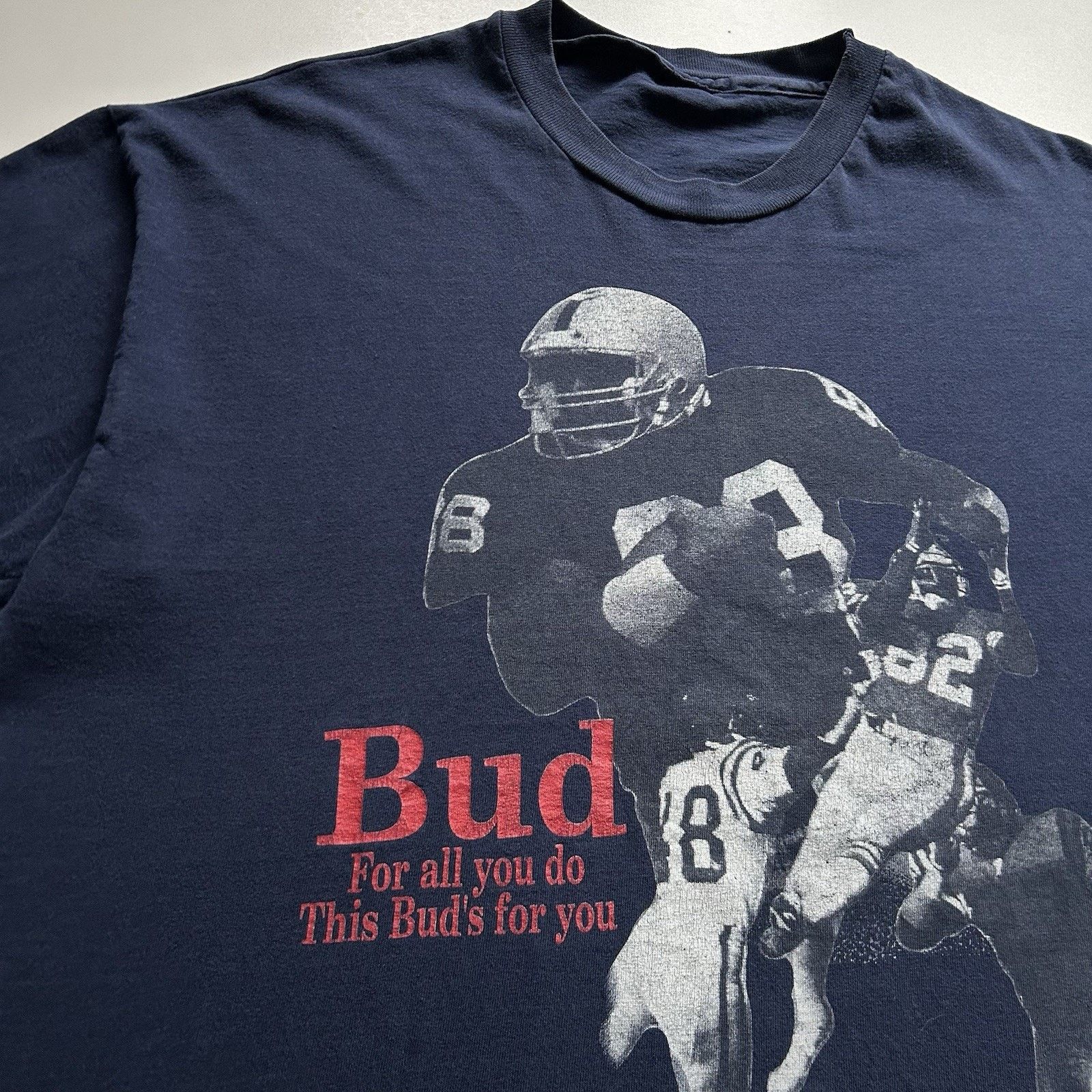 Budweiser × Vintage Vintage 90s Budweiser T Shirt XL Single Stitch Beer Promo Size US XL / EU 56 / 4 - 3 Thumbnail