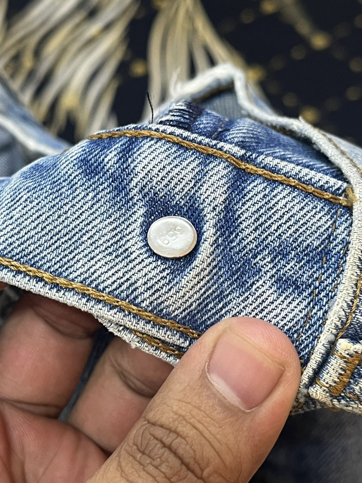 Levi's × Levi's Vintage Clothing Vintage Levi’s 201 Orange Tab Mudwash Distressed Denim Size US 27 - 9 Thumbnail