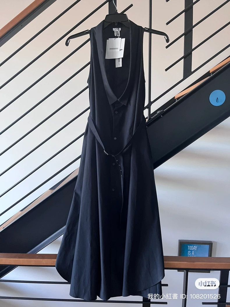 Comme des Garcons Comme Des Garcons Sleeveless lapel belted dress + white la Size S / US 4 / IT 40 - 7 Thumbnail